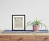5 Years of Love Burlap Print with Frame